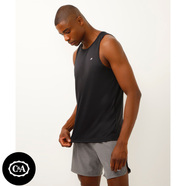 Regata Masculina Esportiva Ace Básica Gola Careca Preta