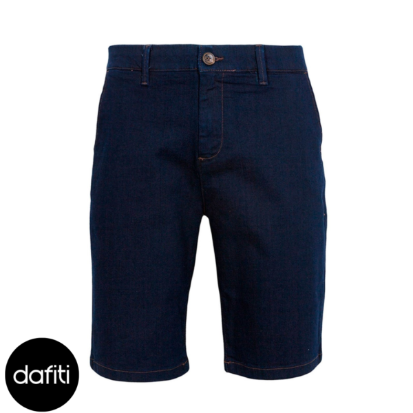 Bermuda Dudalina Jeans Masculina Stretch Escura
