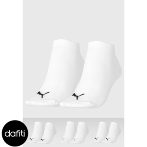 Kit 3pçs Meia Puma Soquete Logo Branca