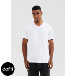 Camiseta Básica Masculina Manga Curta Gola V World