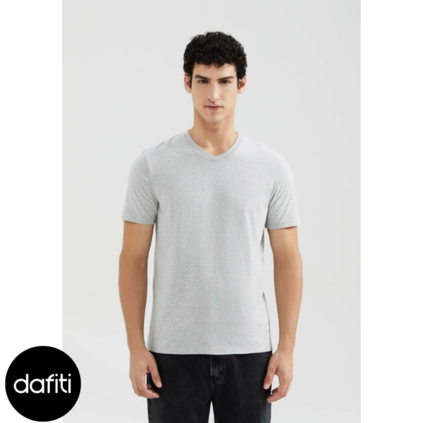 Camiseta Básica Masculina Manga Curta Gola V World