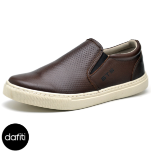 Slip On Masculino Tenis Clube do Sapato de Franca DFT Marítimo Café