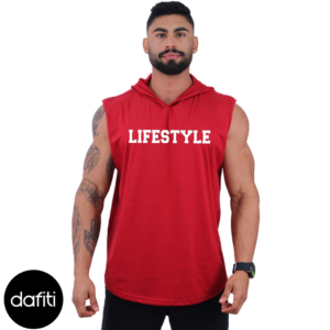 Regata Longline Machão Masculina Com Touca Para Academia Treino Algodão MXD Conceito Lifestyle