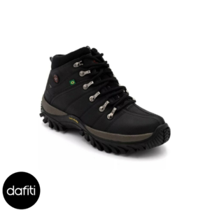 Bota Adventure Masculina Cano Curto Trilha Super Conforto Preto
