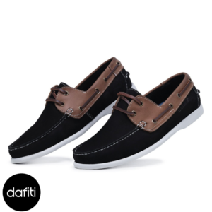 Mocassim Dockside Masculino em Couro Calça Facil Preto/Marrom
