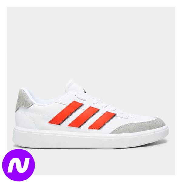 Tênis Adidas Courtblock - Branco+Vermelho