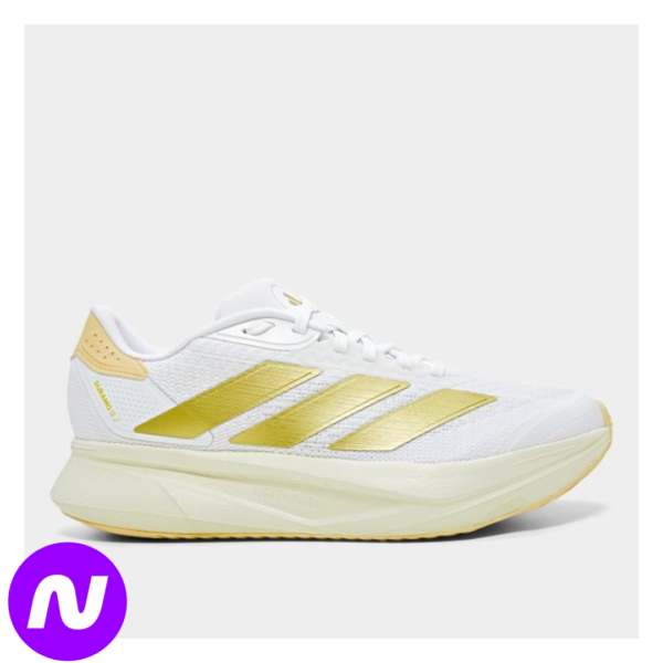 Tênis Adidas Duramo SL 2.0 Feminino - Branco+dourado