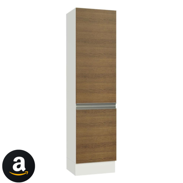 Paneleiro Madesa Smart 100% MDF 2 Portas - Branco/Rustic