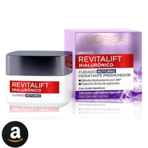 Creme Facial Anti-idade L'Oréal Paris Revitalift Hialurônico Noturno, 49g
