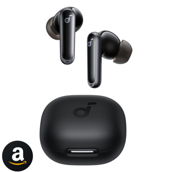 soundcore P40i da Anker, Fones de Ouvido Sem Fio, Cancelamento de Ruído Adaptativo, Graves Poderosos, 60H de Reprodução, Estojo com Suporte, IPX5, Carregamento Sem Fio, Bluetooth 5.3