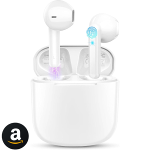 Fones de Ouvido Sem Fio Bluetooth - Graves Profundos, Som Stereo HiFi, 40H de Bateria, IPX6 Impermeável, Microfone para Celular, Tablet, Esportes e Treinos (Branco)