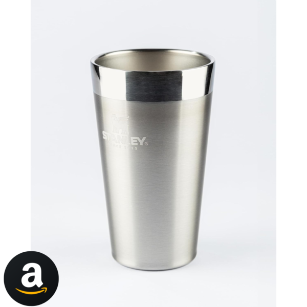 Stanley - Copo de cerveja isolado, copo empilhável Stay Chill de 473 ml, para bebidas quentes ou frias, Stainless Steel