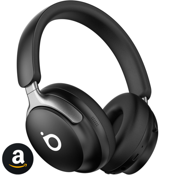 Fones de Ouvido Bluetooth 5.4, Headphone Bluetooth com Cancelamento de Ruido Ativo ANC, Suporte Chamadas de Voz, Certificação Hi-Pure Audio, 40 Horas de Reprodução (Preto)