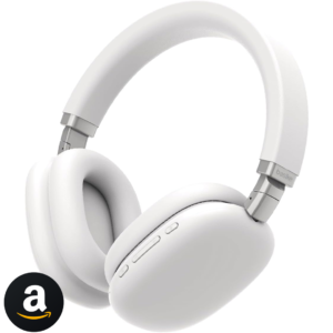 Basike Fones de Ouvido Sem Fio, Headphone Bluetooth on-ear com Microfone, ANC Cancelamento do Ruído, Até 50 Horas de Música, HQ001B (Branco)