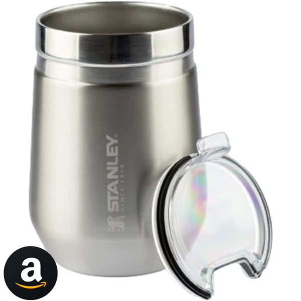 Stanley - Copo Térmico Everyday, 296ml, para Bebidas Quentes e Frias com Tampa, Stainless Steel
