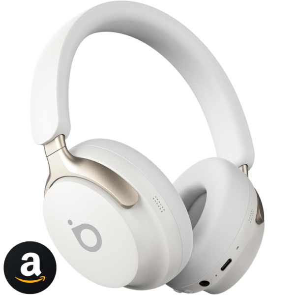 Fone de Ouvido Bluetooth 5.4, Headphone Bluetooth com Microfone, Cancelamento de Ruido ANC e ENC, Certificação Hi-Pure Audio, 40h de Reprodução, Ideal para Música, Jogos e Trabalho (Branco)