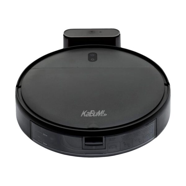 Robô Aspirador e Passa Pano KABUM! Smart 100 - 5 Modos de Limpeza, Sensor Anti-Queda, Base de Carregamento, Preto - KBSF007