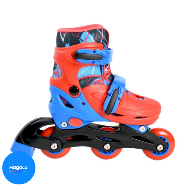 Patins in Line Xtreme Lulie Sport ML002 Vermelho Azul e Preto com Acessórios