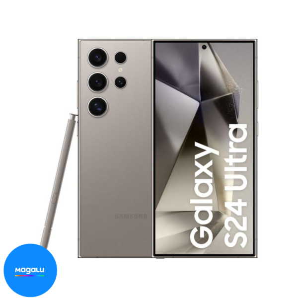 Smartphone Samsung Galaxy S24 Ultra 6,8" Galaxy AI 256GB Titânio Cinza 5G 12GB RAM Câm. Quádrupla 200MP + Selfie 12MP Bateria 5000mAh Dual Chip