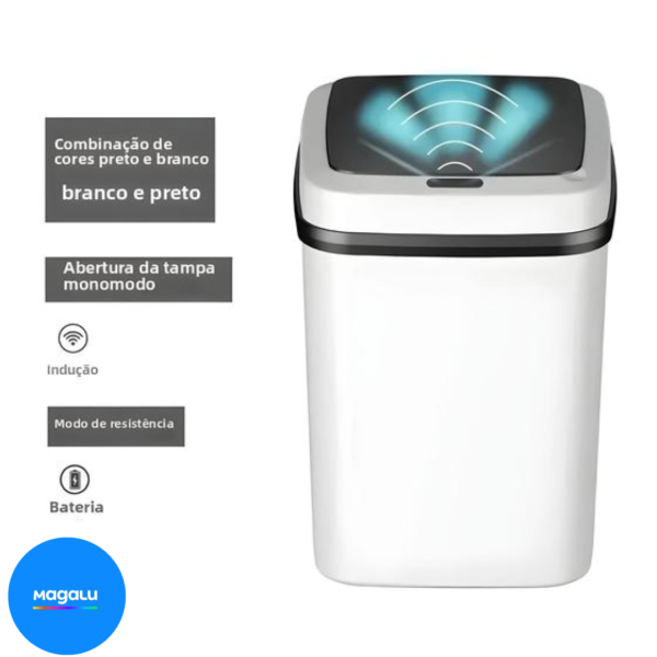 Lixeira Inteligente Com Toque De 13L Para Cozinha, Banheiro, Vaso Sanitário, Lixeira - others