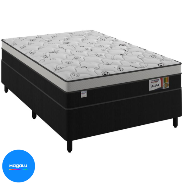 Cama Box Casal (Box + Colchão) - Plumatex Molas Ensacadas Alfa