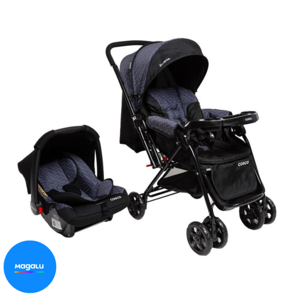 Carrinho de Bebê com Bebê Conforto Cosco Kids - Travel System Reverse 0 a 15kg