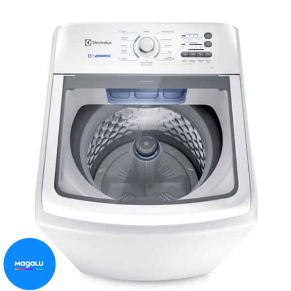 Máquina de Lavar Electrolux 15kg Branca Essential Care com Cesto Inox e Jet&Clean (LED15)