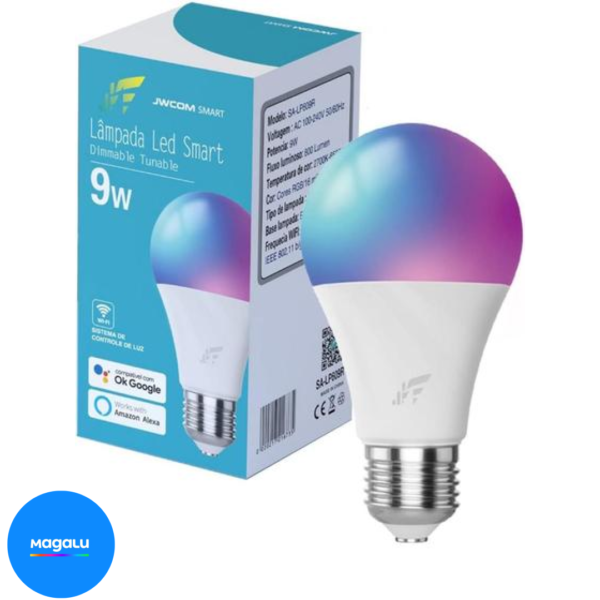 Lampada Inteligente Rgb Wifi Led Smart Google Alexa Tuya 9w - prime