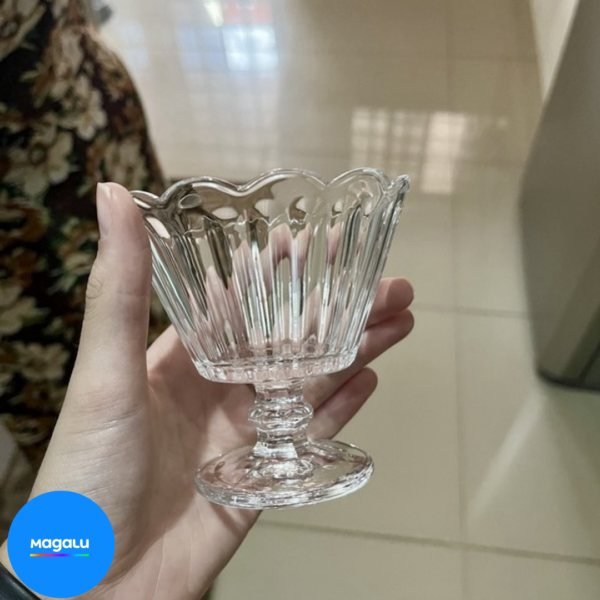 Jogo de Taças de Vidro para Sobremesa Transparente 150ml 6 Peças Haus Concept Lótus