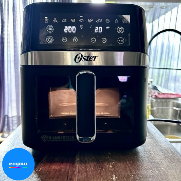 Air Fryer Oster DiamondTech Preto e Prata com Timer 6L