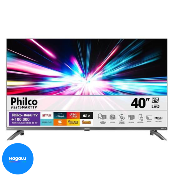 Smart Tv 40'' Philco Ptv40m9gr2cgb Roku Led Dolby Audio