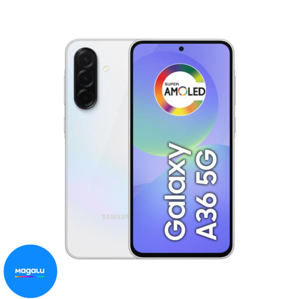 Smartphone Samsung Galaxy A36 128GB 5G 6GB RAM Branco 6,7" Câm. Tripla + Selfie 12MP