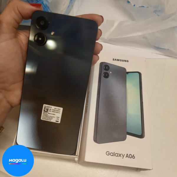 Smartphone Samsung Galaxy A06 128GB 4GB RAM Azul Escuro 6,7" Câm. Dupla + Selfie 8MP