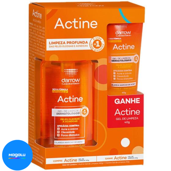 Darrow Actine Kit Gel de Limpeza Facial Vitamina C 140g + 40g