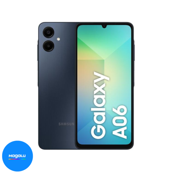 Smartphone Samsung Galaxy A06 128GB 4GB RAM Azul Escuro 6,7" Câm. Dupla + Selfie 8MP