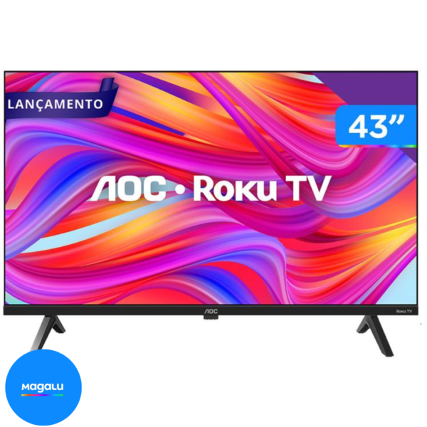 Smart TV 43" Full HD DLED AOC 43S5045/78G VA Wi-Fi 3 HDMI 1 USB