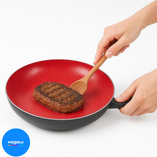 Frigideira Cerâmica Indução/gás Frita Sem Óleo Antiaderente Cozinha Facil limpeza - Mario