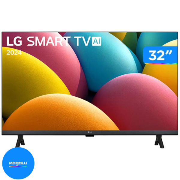 Smart TV 32" LG HD LCD 32LR600BPSA com Alexa 2 HDMI 1.4 USB