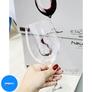 Jogo de Taças para Vinho Cristal 450ml 6 Peças - Haus Sense Bohemia
