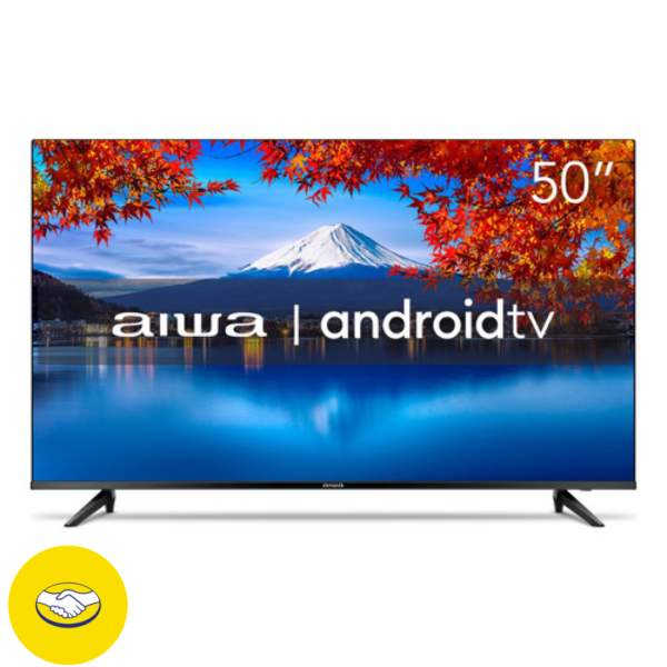 Smart Tv Aiwa 50 Android 4k Borda Ultrafina Hdr10 Dolby Áudio Aws-tv-50-bl-02-a