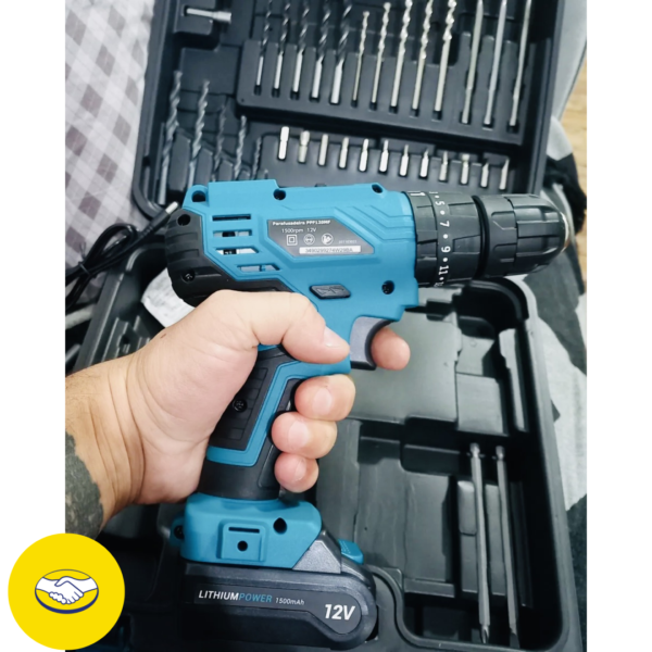 Furadeira Parafusadeira Impacto Sem Fio De 10mm Philco Ppf120mf + Acessórios