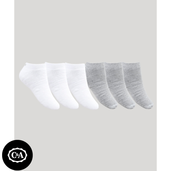 Kit de 6 Meias Masculinas Invisíveis Esportivas Ace Multicor