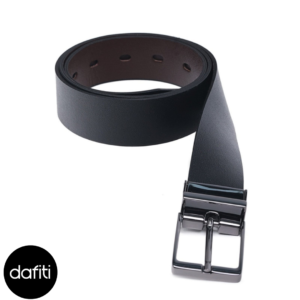 Cinto Dupla Face Social Casual Masculino Couro Preto e Marrom