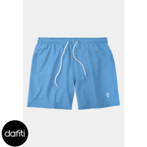 Short Resina Bermuda Praia Tactel Liso Masculino Mauricinho Azul