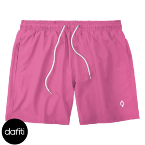 Short Bermuda Praia Tactel Liso Masculino Rosa