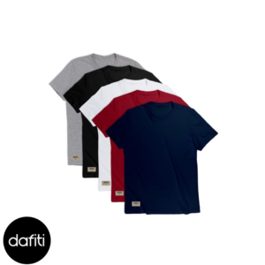 Kit 5 Camisetas Coloridas Basicas 100% Algodão 30.1 Di Nuevo Masculina