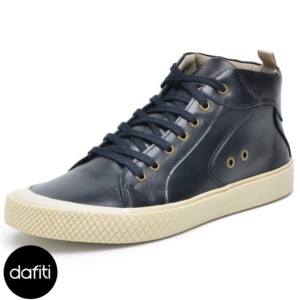 Tenis Casual Masculino Cano Alto de Couro Clube do Sapato de Franca DF Urban Preto