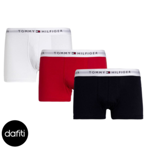 Pack 3 Cuecas Trunk Masculino TH02 - Tommy Hilfilger Preto