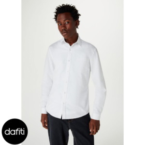 Camisa Básica Masculina Mangas Longas Em Tecido