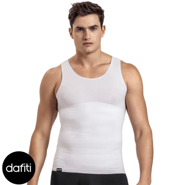 Cinta Modeladora Masculina Bodyshaper Alta Compressão Branco